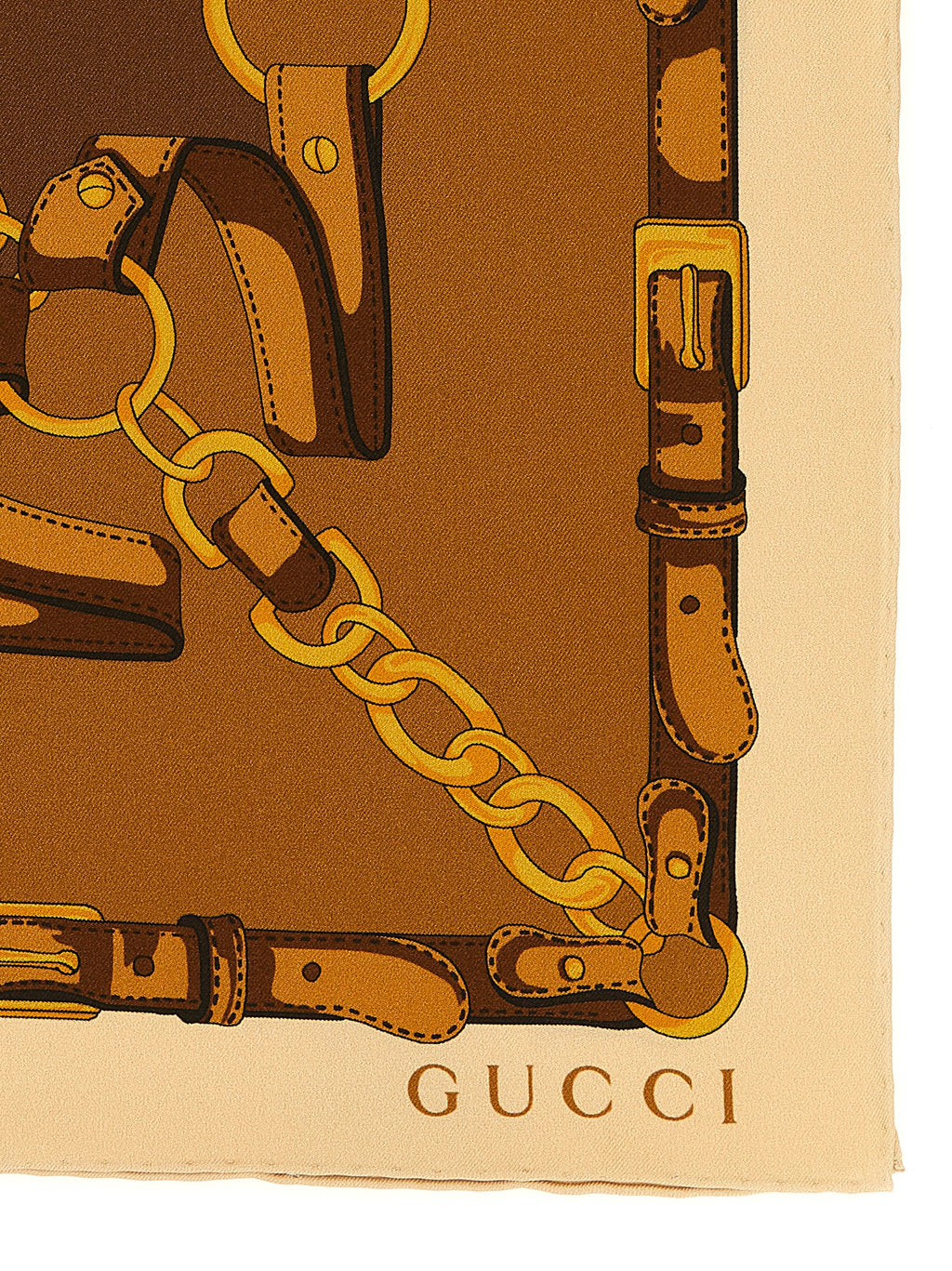 Gucci Brown Silk Foulard