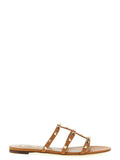 Valentino Garavani Beige Calfskin Flat Sandals