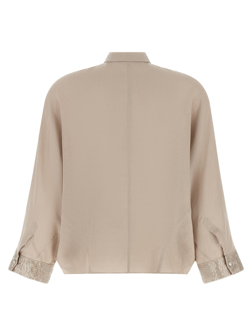 Brunello Cucinelli Beige Linen Blouse
