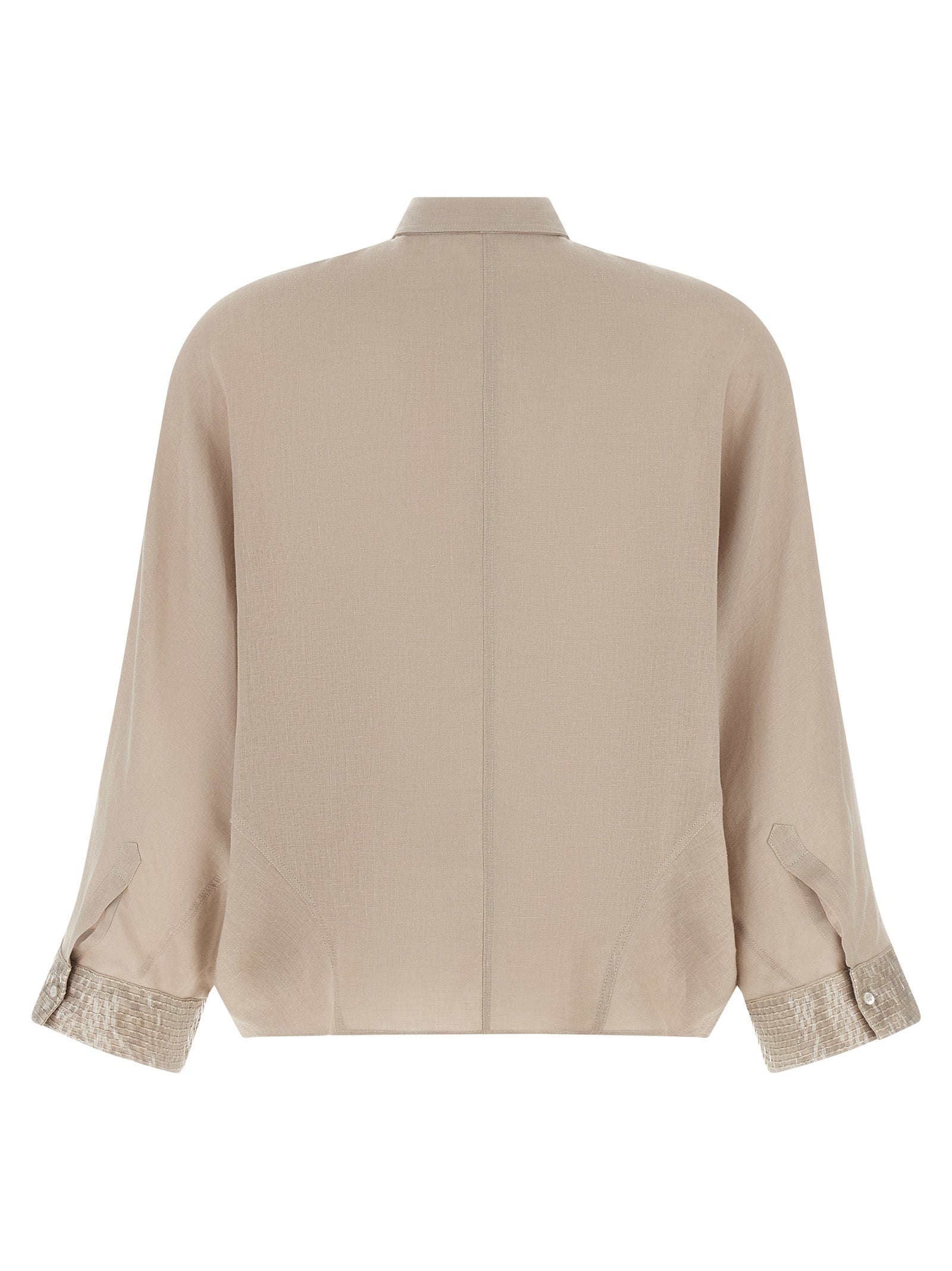 Brunello Cucinelli Beige Linen Blouse