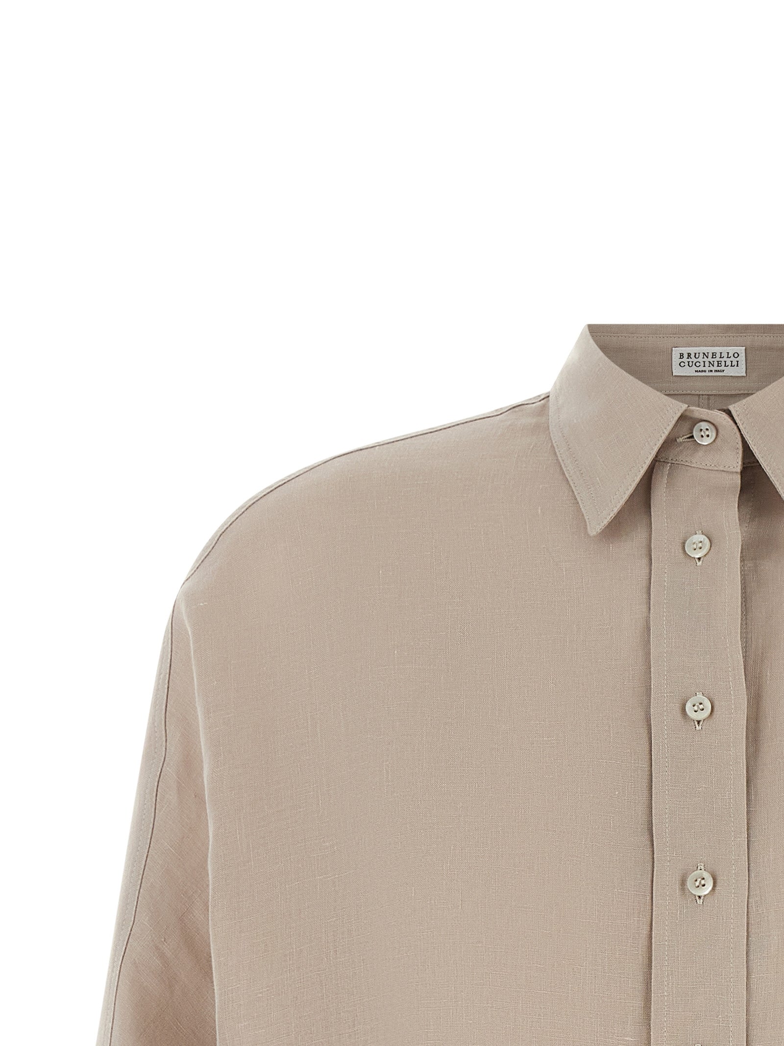 Brunello Cucinelli Beige Linen Blouse