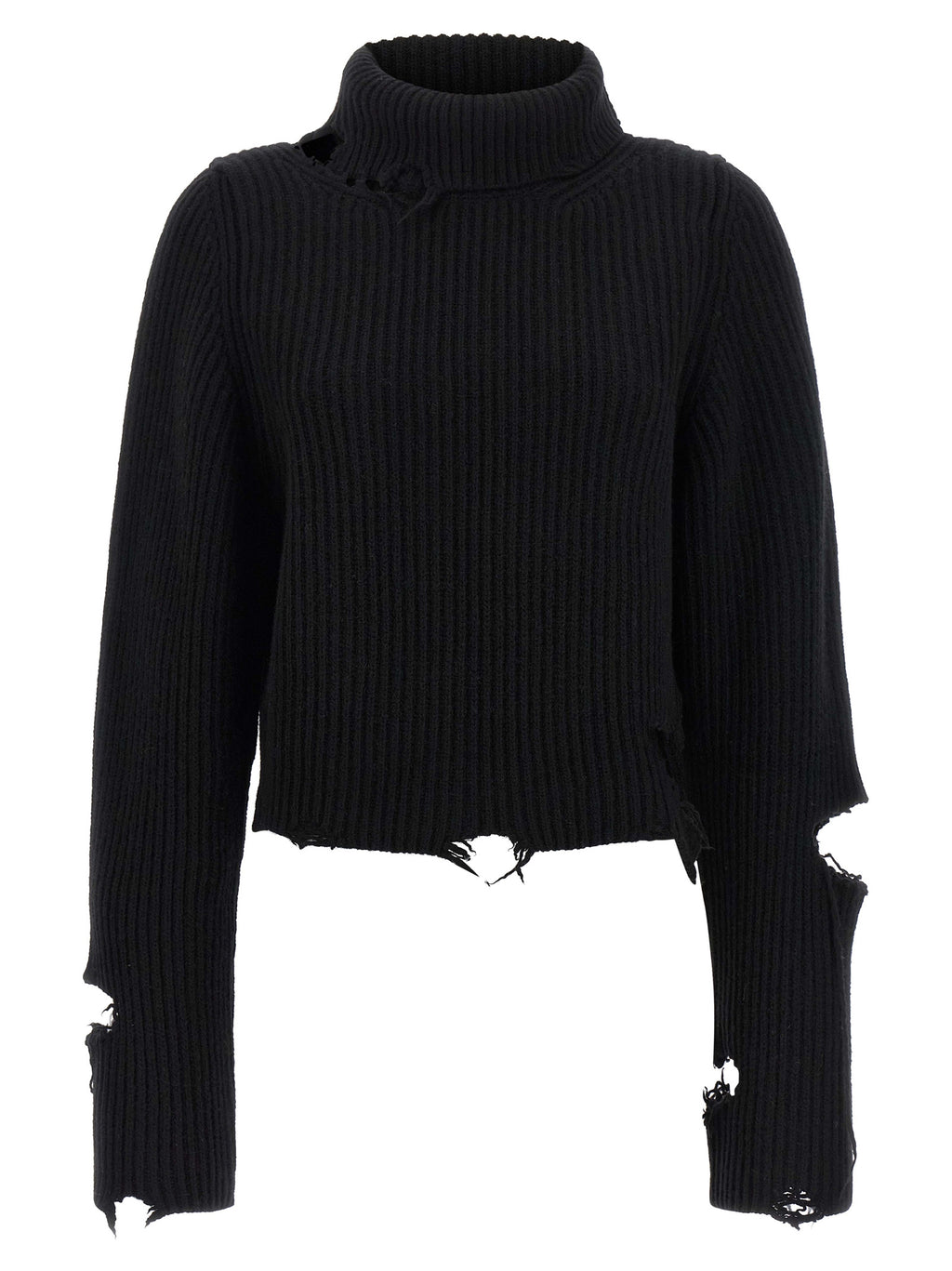 Haikure Black Merino Wool Cardigan