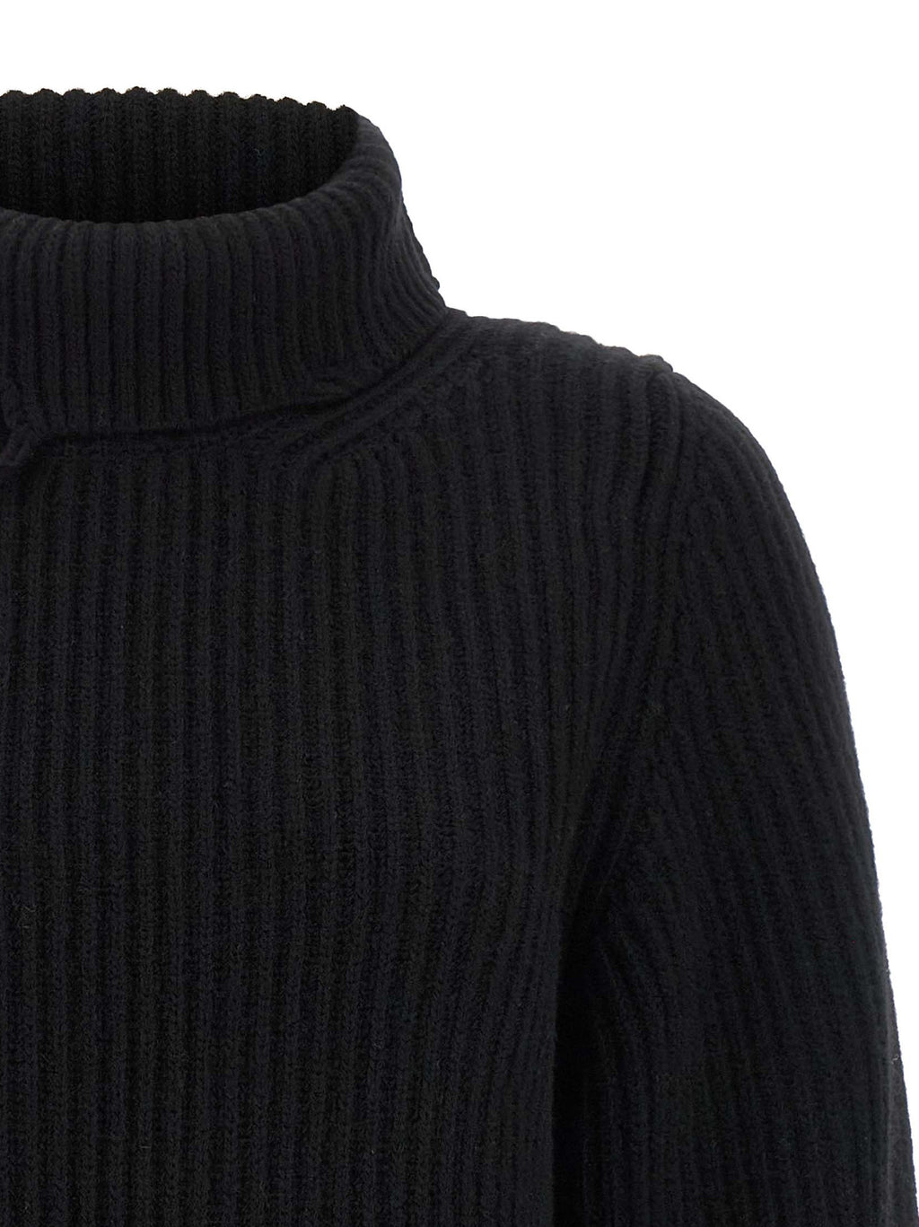 Haikure Black Merino Wool Cardigan
