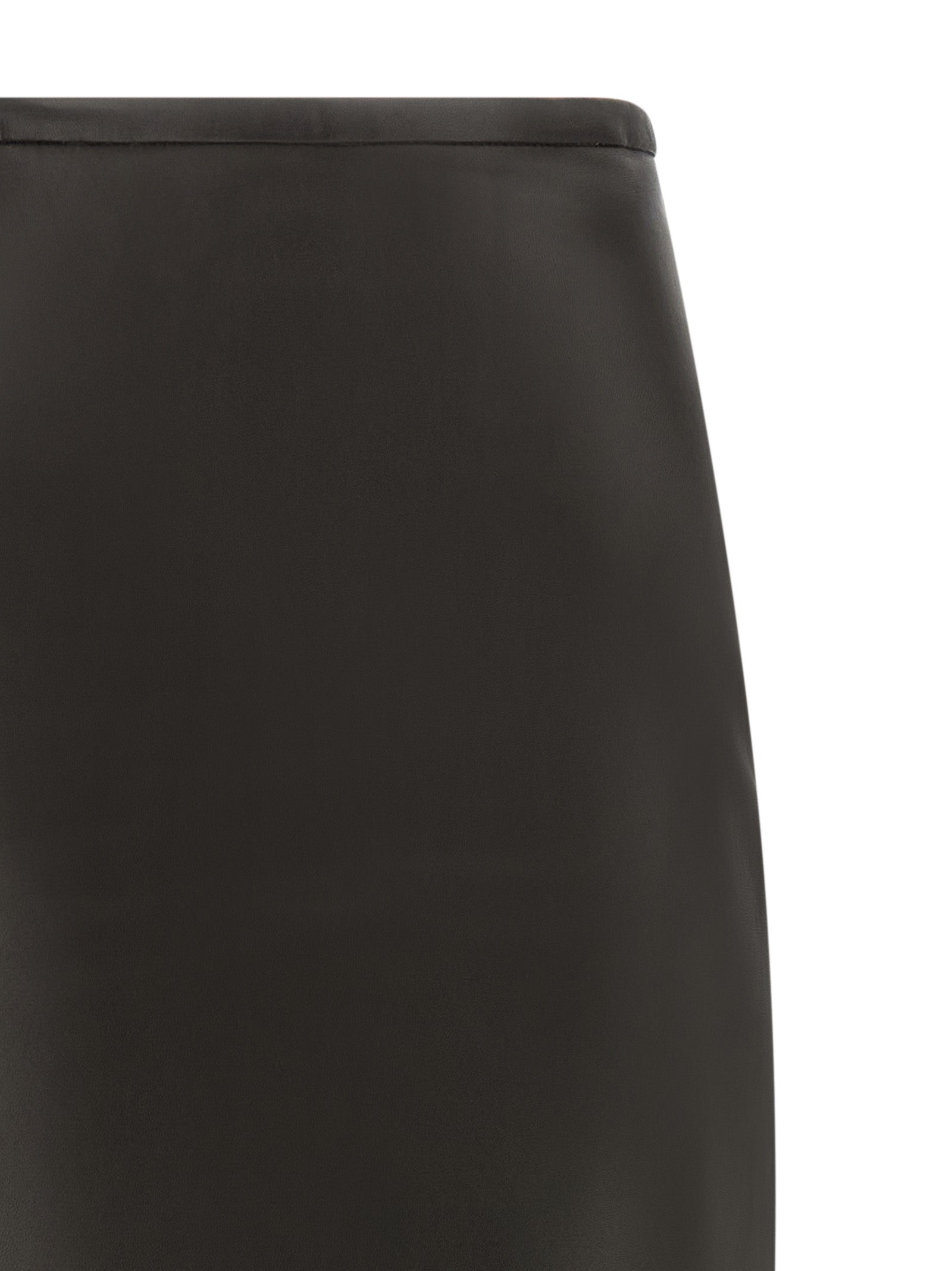 CO Black Lamb Leather Mini Skirt