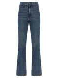 CO Blue Cotton Flared Jeans