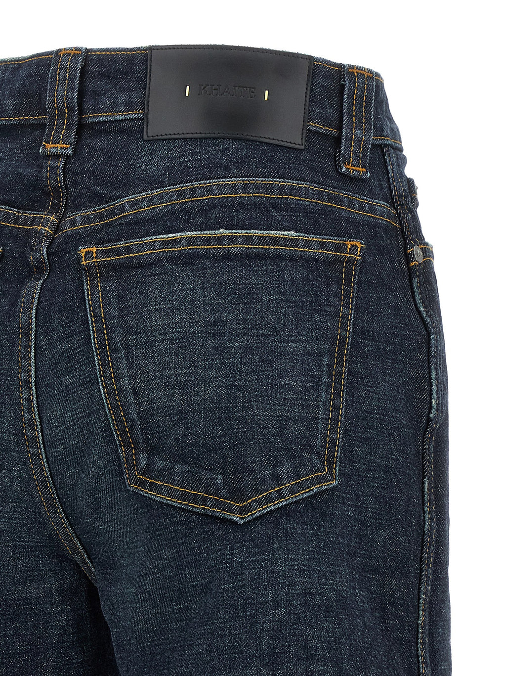 Khaite Blue Cotton Flared Jeans