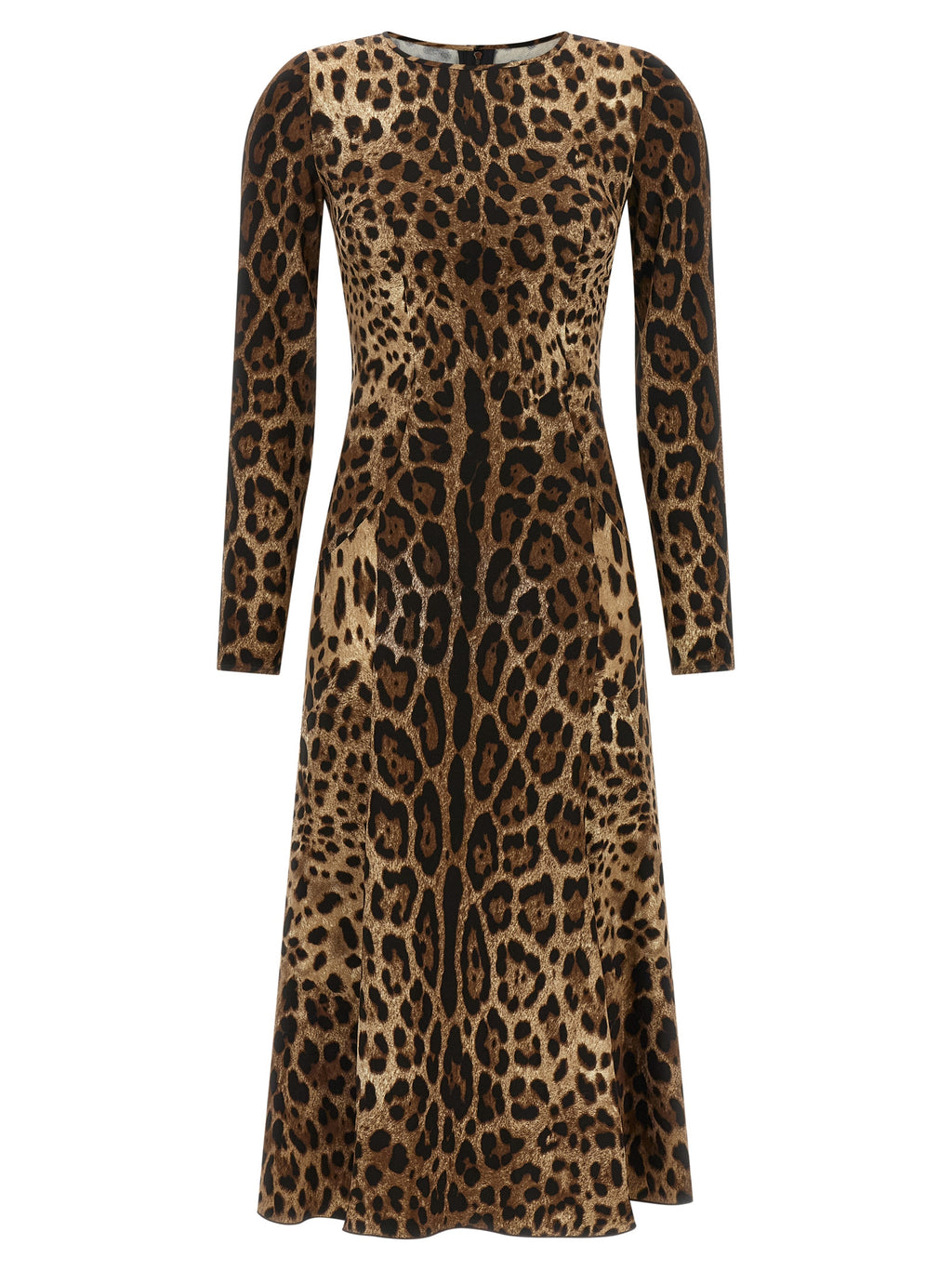 Dolce & Gabbana Brown Viscose Midi Dress