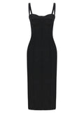 Dolce & Gabbana Black Acetate Midi Dress