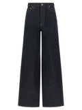 Khaite Blue Cotton Flared Jeans