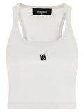 Dsquared² White Cotton Tank Tops