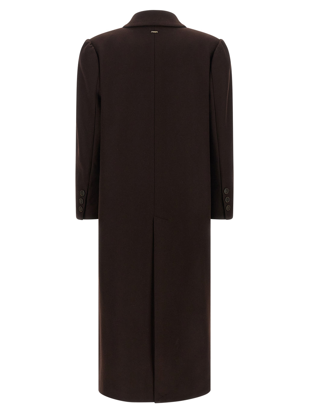 Twinset Brown Wool Coat