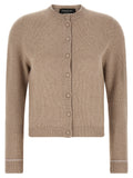Fabiana Filippi Beige Virgin Wool Cardigan