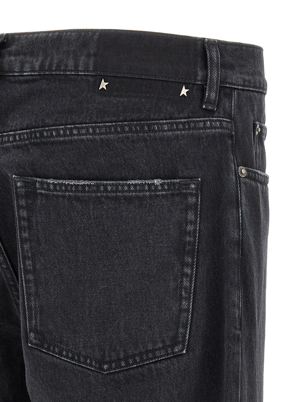 Golden Goose Black Cotton Straight-Leg Jeans