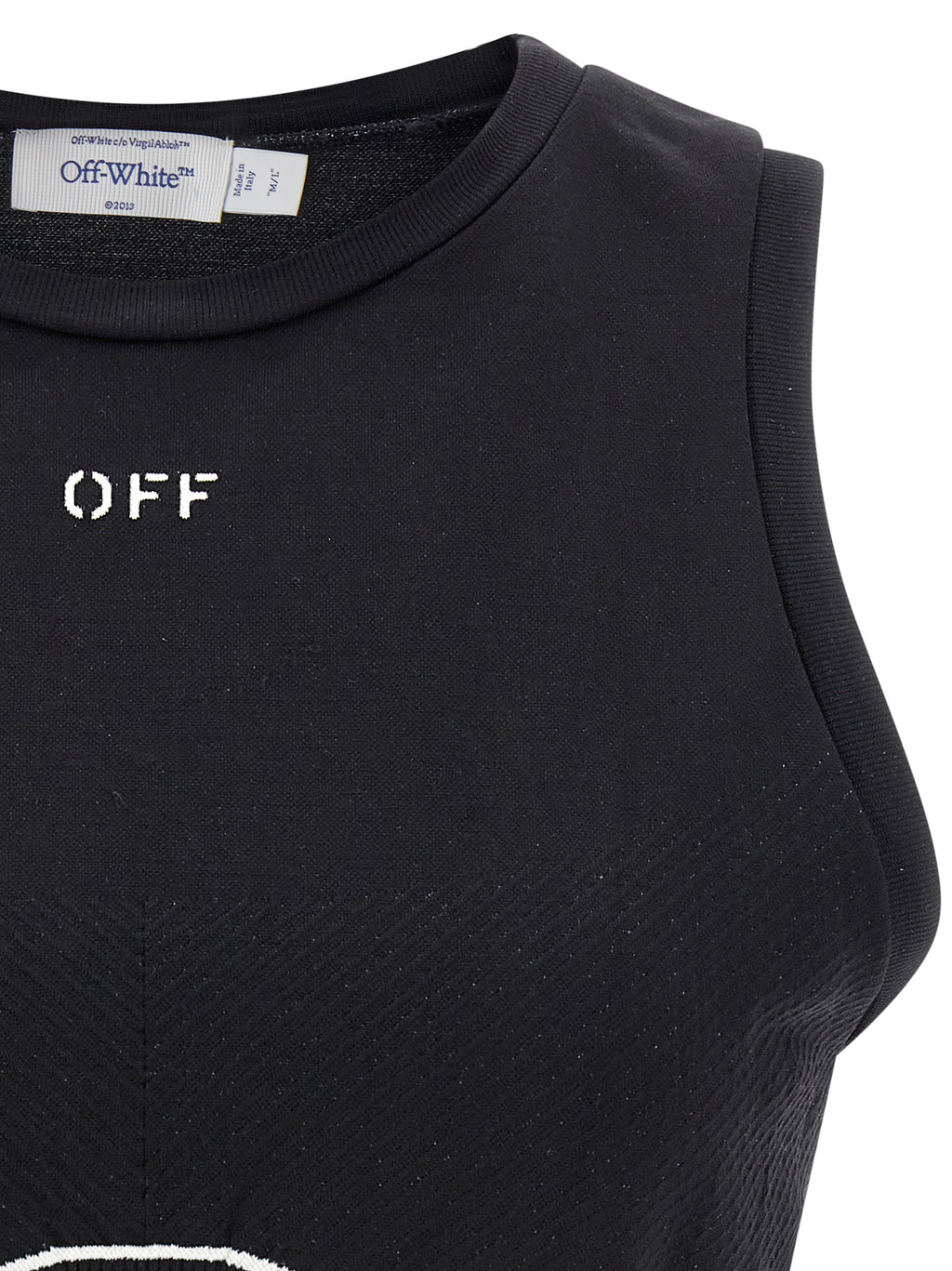 Off-White Black Polyamide Sport Bra
