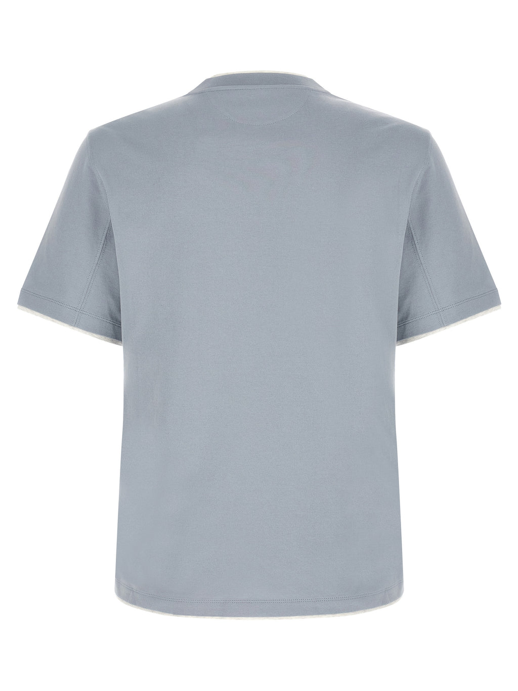 Brunello Cucinelli Blue Cotton T-Shirt