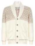 Brunello Cucinelli Beige Cotton Cardigan