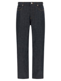 A.P.C. Blue Cotton Relaxed Fit Jeans
