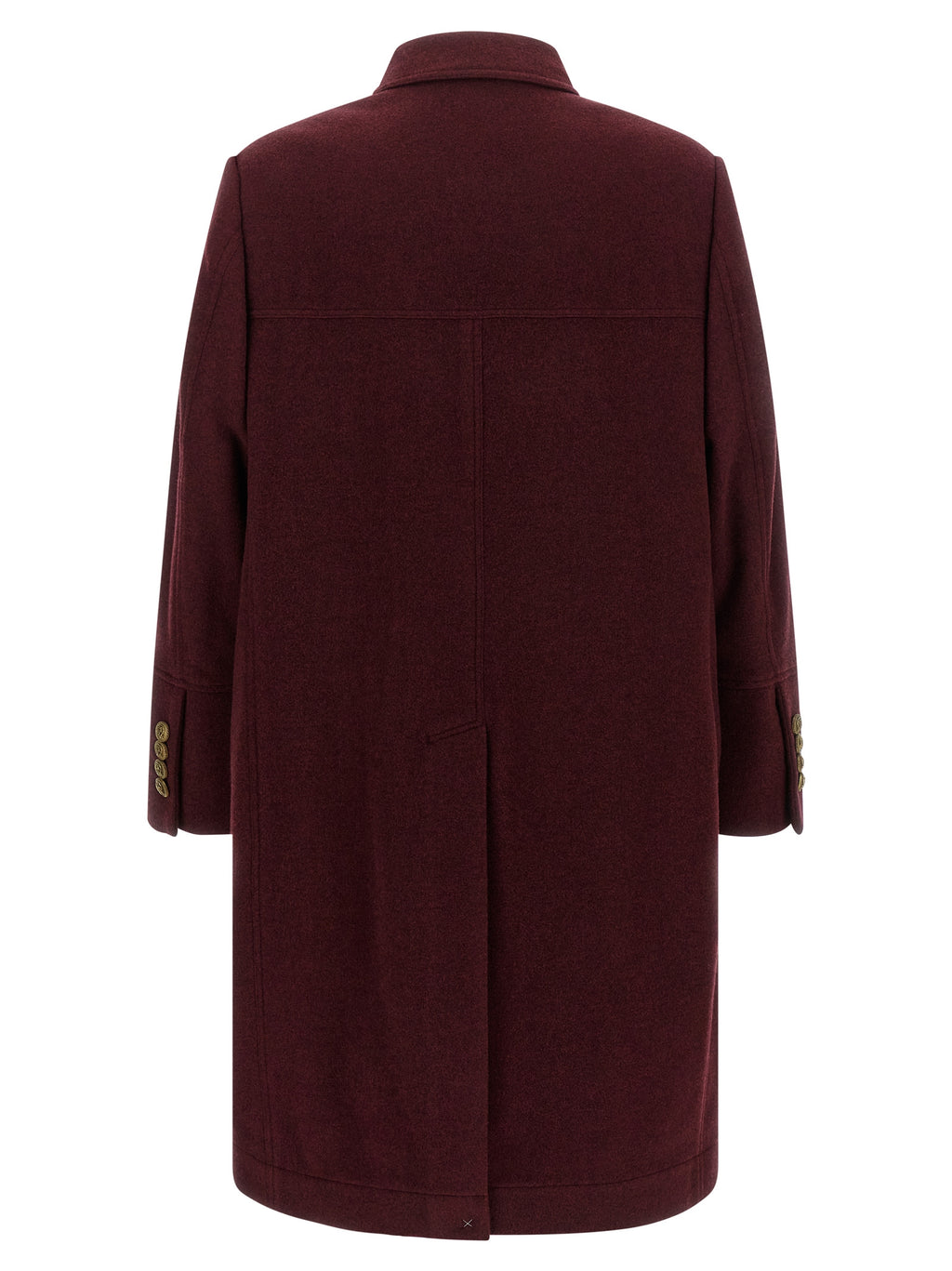 Brunello Cucinelli Bordeaux Cashmere Coat