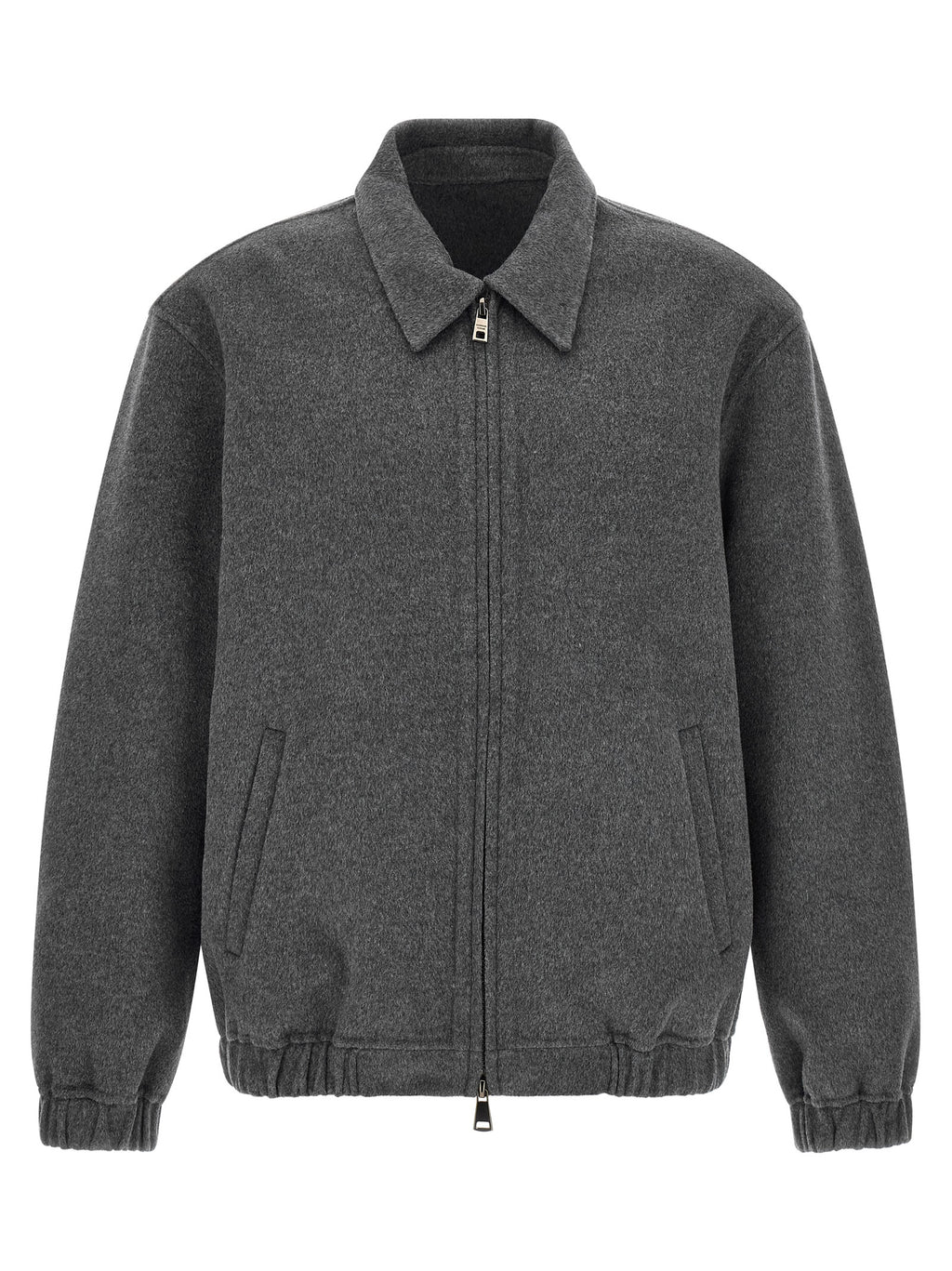 GIORGIO BRATO Gray Wool Full-Length Jacket