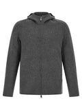 GIORGIO BRATO Gray Wool Full-Length Jacket