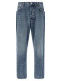 Department 5 Blue Cotton Tapered Jeans