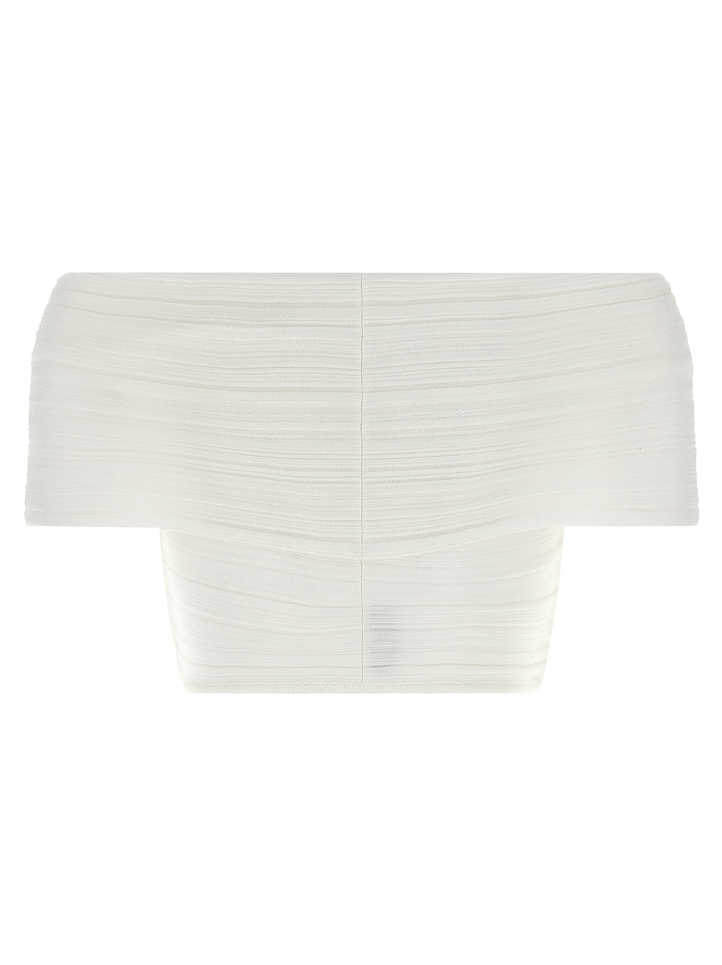 ANTONINO VALENTI White Viscose Sleeveles T-Shirt