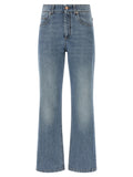 Brunello Cucinelli Blue Cotton Cropped Jeans