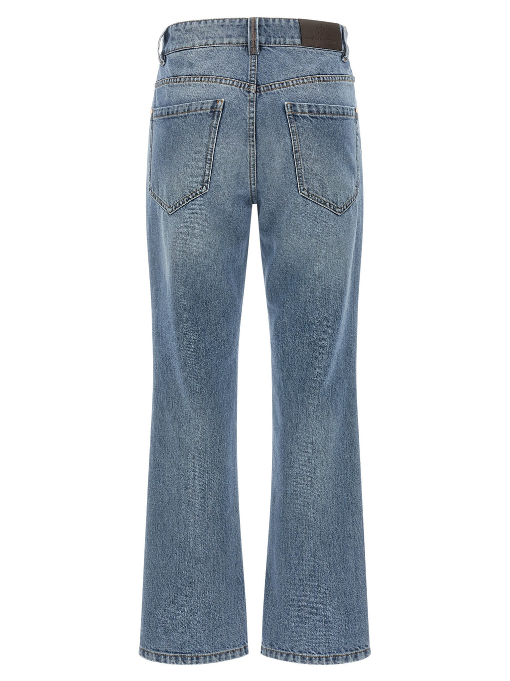 Brunello Cucinelli Blue Cotton Cropped Jeans