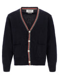 Thom Browne Blue Wool Cardigan