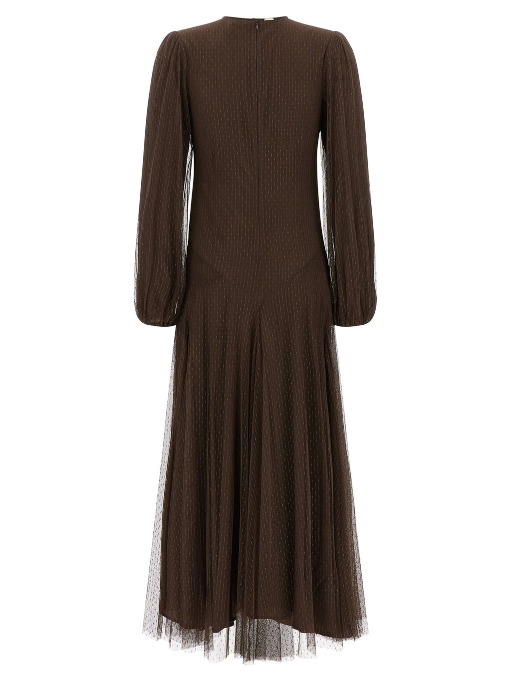 Twinset Brown Polyester Long Dress