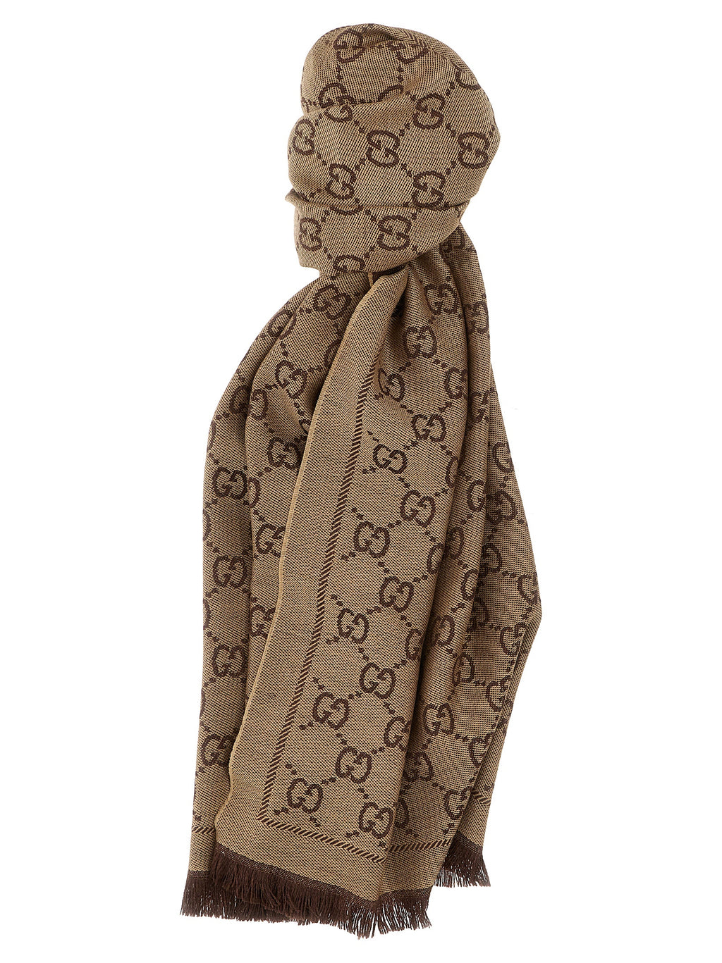 Gucci Brown Wool Scarf