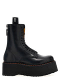 R13 Black Cowhide Lace-Up Boots