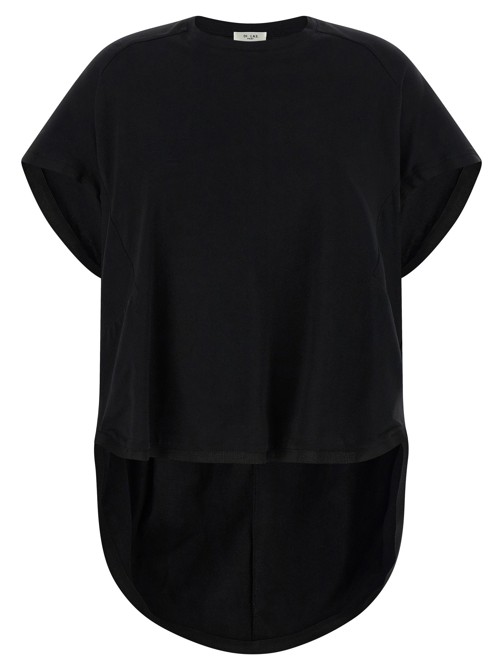 DI.LA3 PARI' Black Cotton T-Shirt