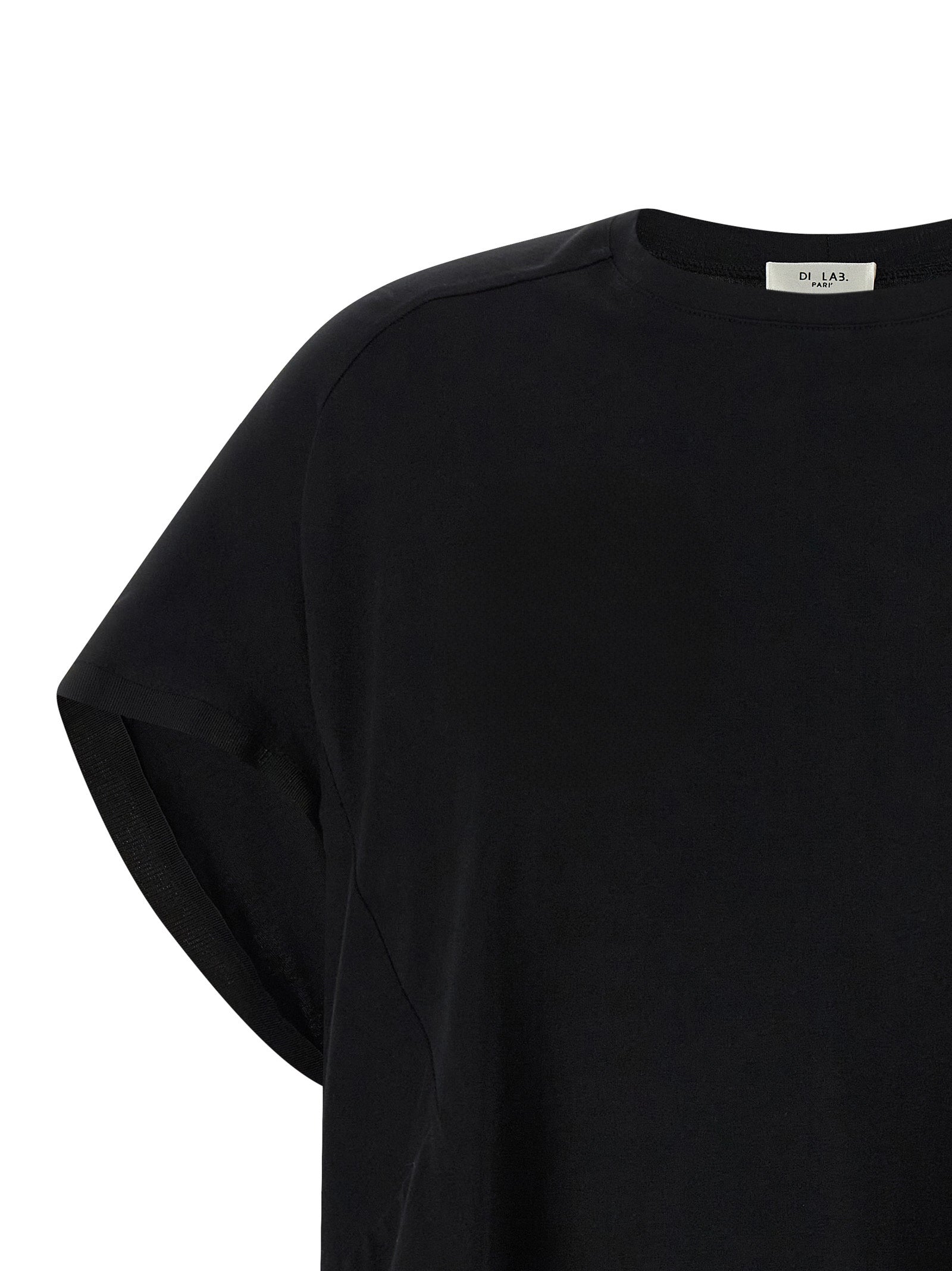 DI.LA3 PARI' Black Cotton T-Shirt