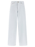 Haikure White Cotton Relaxed Fit Jeans