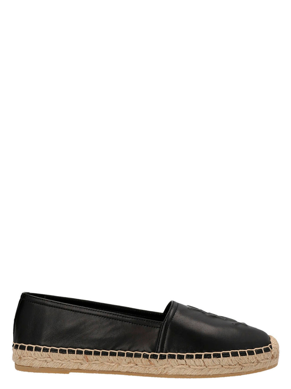 Saint Laurent Black Leather Espadrilles