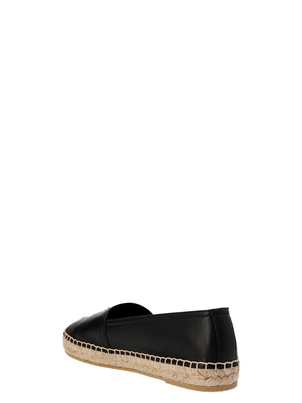 Saint Laurent Black Leather Espadrilles