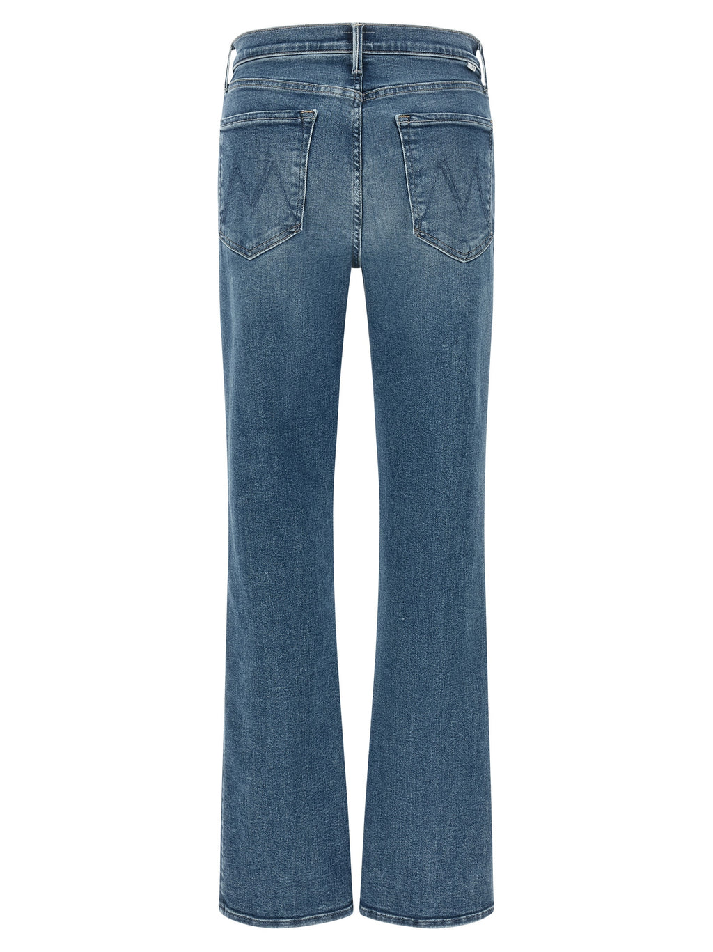Mother Denim Blue Cotton Flared Jeans