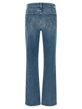 Mother Denim Blue Cotton Flared Jeans