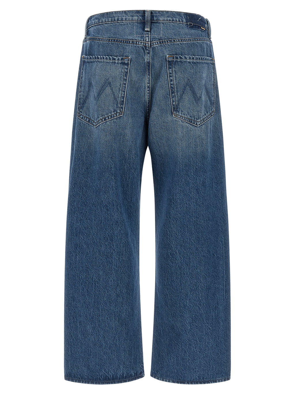 Mother Denim Blue Cotton Relaxed Fit Jeans