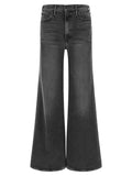 Mother Denim Gray Cotton Flared Jeans