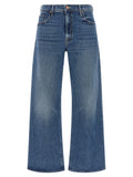 Mother Denim Blue Cotton Cropped Jeans