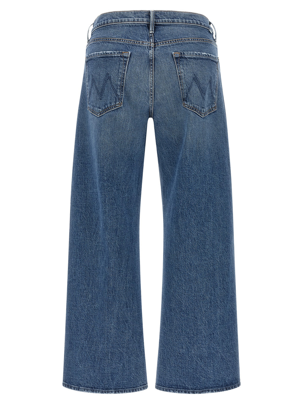 Mother Denim Blue Cotton Cropped Jeans