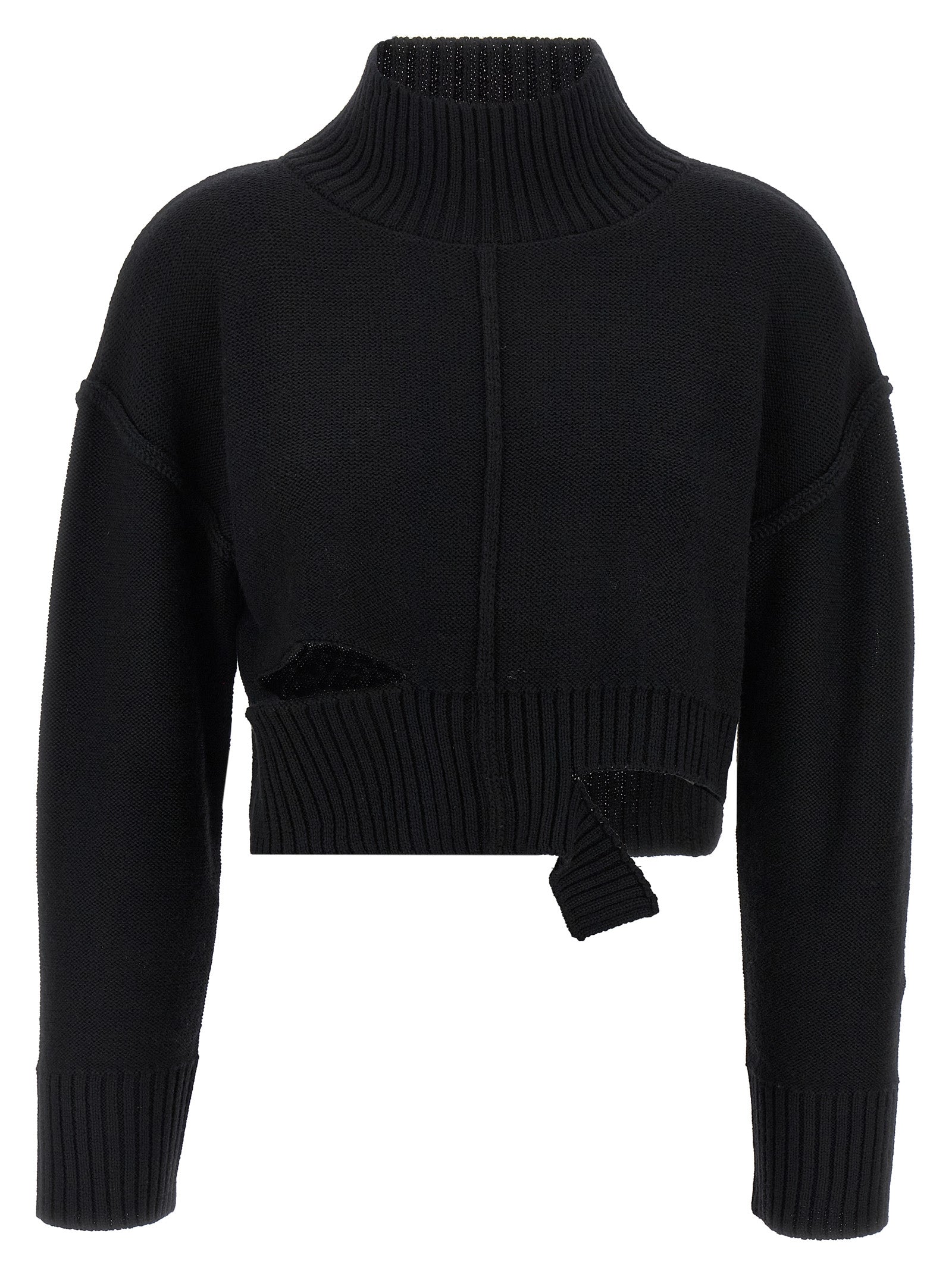 MM6 Maison Margiela Black Virgin Wool Cardigan