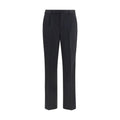 PT Torino Black Wool Oves Aries Casual Pants