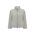 Gongdid Design White Polyester Full-Length Jacket