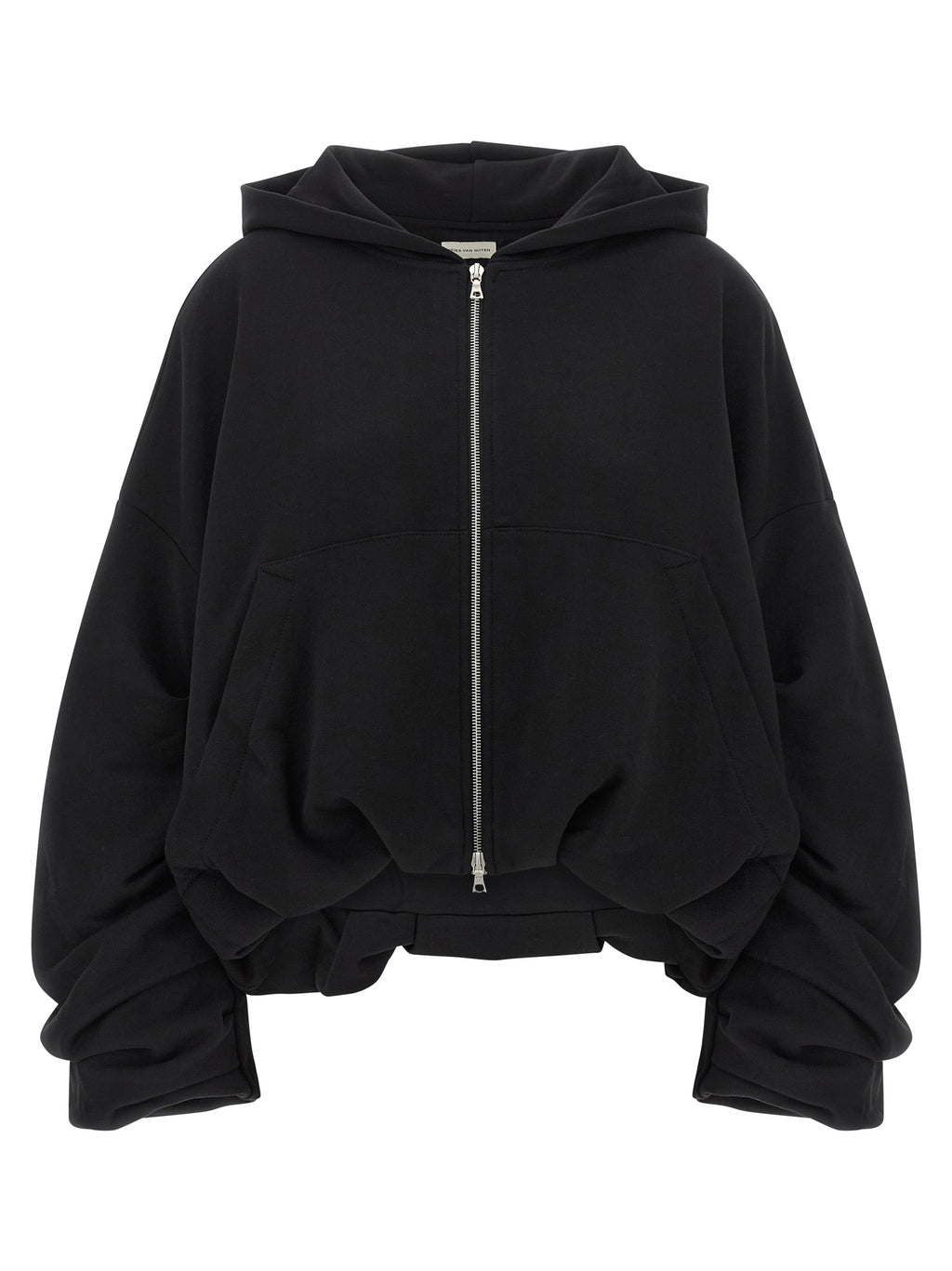 Dries Van Noten Black Cotton Hoodie