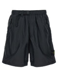 Stone Island Blue Polyamide Bermuda Shorts