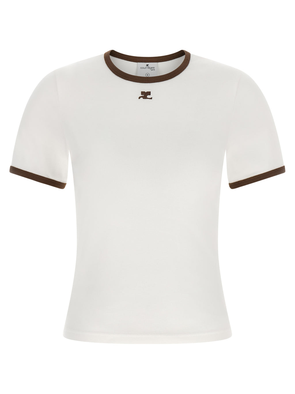 Courrèges Brown Cotton T-Shirt