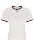 Courrèges Brown Cotton T-Shirt